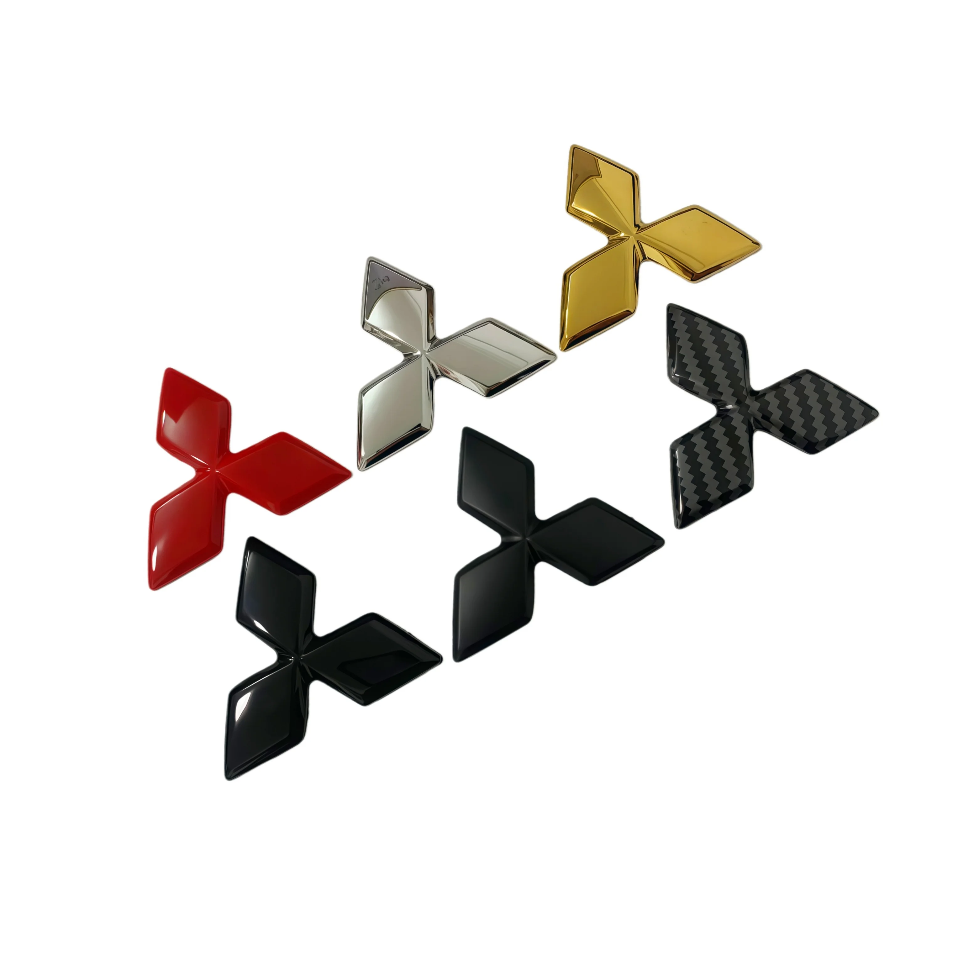 1 unidad 3D Mitsubishi Logo calcomanía para volante insignia de coche pegatina para Colt Delica Ralliart Pajero Xpander Space Star