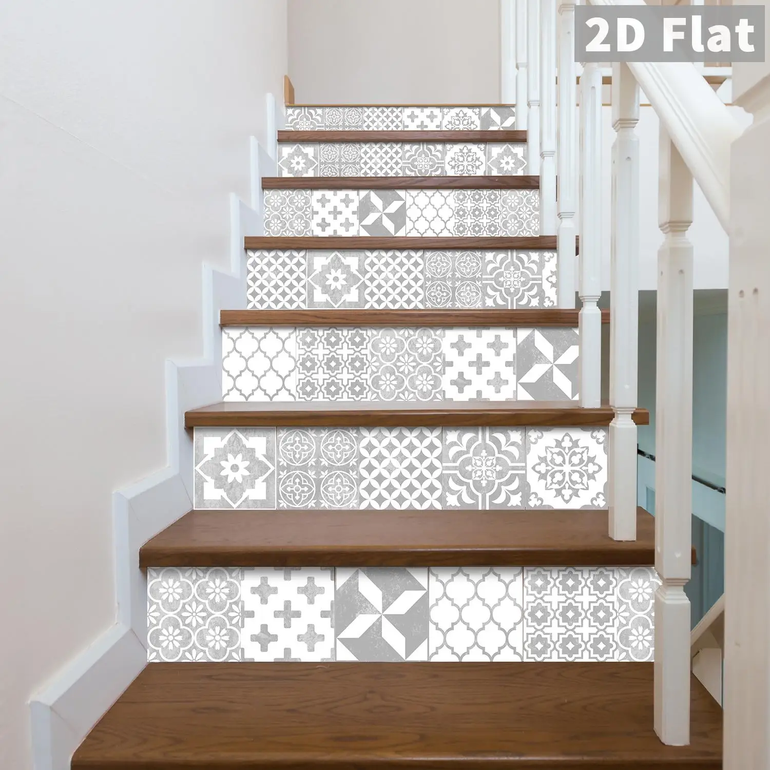 Graue Retro-geometrische Fliesenaufkleber für Küche, Bad, Wohnzimmer, industrielle Retro-Stil Raumdekoration Aufkleber – Detail 5