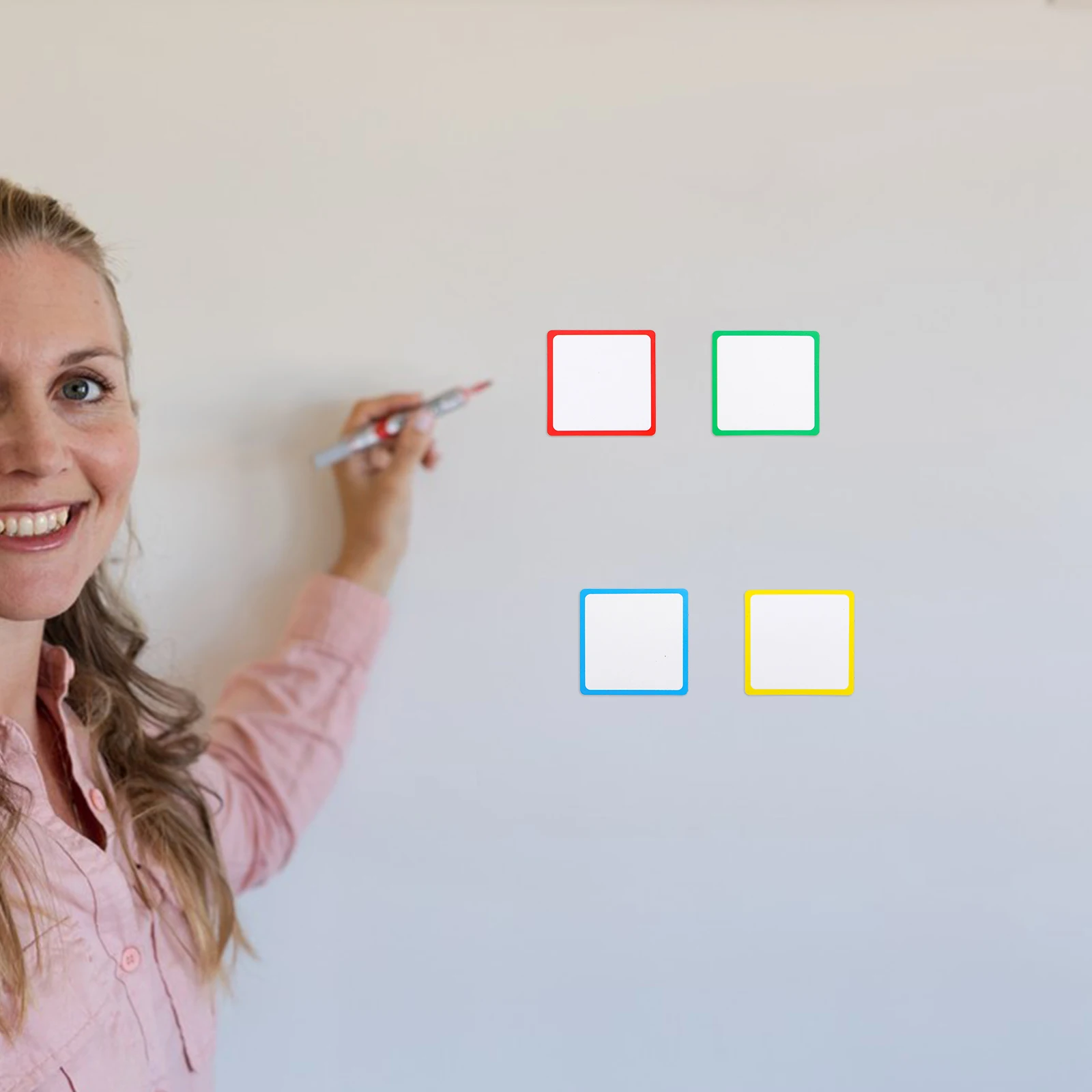 

16pcs Magnetic Blank Cards Dry Erase Labels for Whiteboard Classroom Office Retail Shelf Fridge File Cabinet Tag