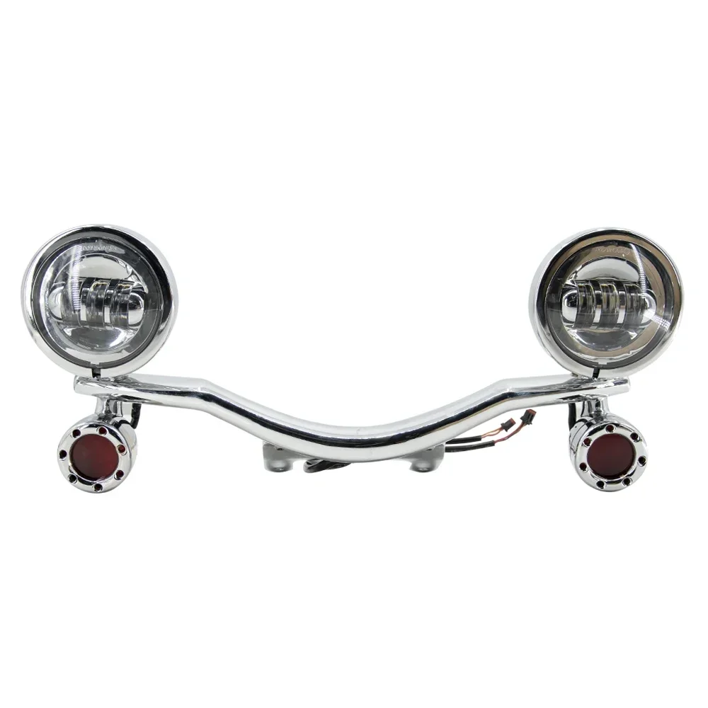 Afbeelding 3: motorfiets led extra lamp kit mistlamp kit geschikt voor Harley Softail Heritage Classic FLSTC 18-24
