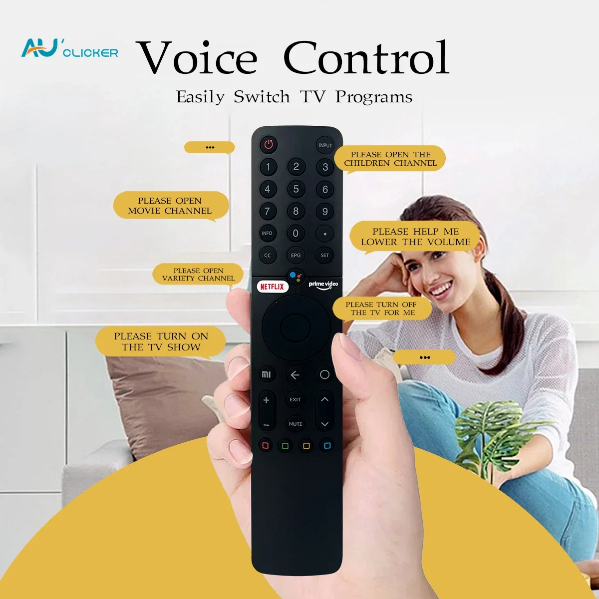 XMRM-19 Wireless Voice Remote Control For Xiaomi Mi TV Android 4K P1 Smart TV Voice Remote Control L43M6-6AEU