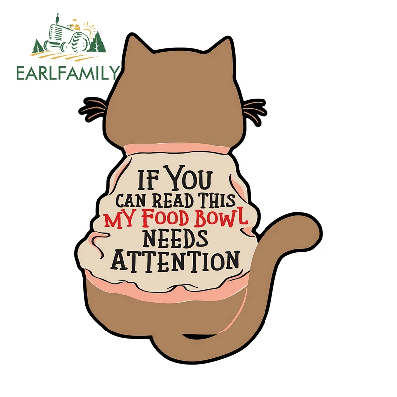 

EARLFAMILY Cat мультяшный силуэт автомобильные наклейки виниловые водонепроницаемые наклейки на окна JDM наклейки подходят для мотоциклетного шлема для ноутбука