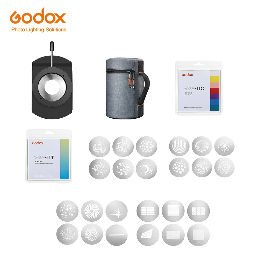 

Godox VSA-11C VSA-11T VSA-ID VSA-GS1 VSA-GS2 VSA-GS3 VSA-GS4 for Spotlight Attachment Conical Snoot VSA-19K VSA-26K VSA-36K