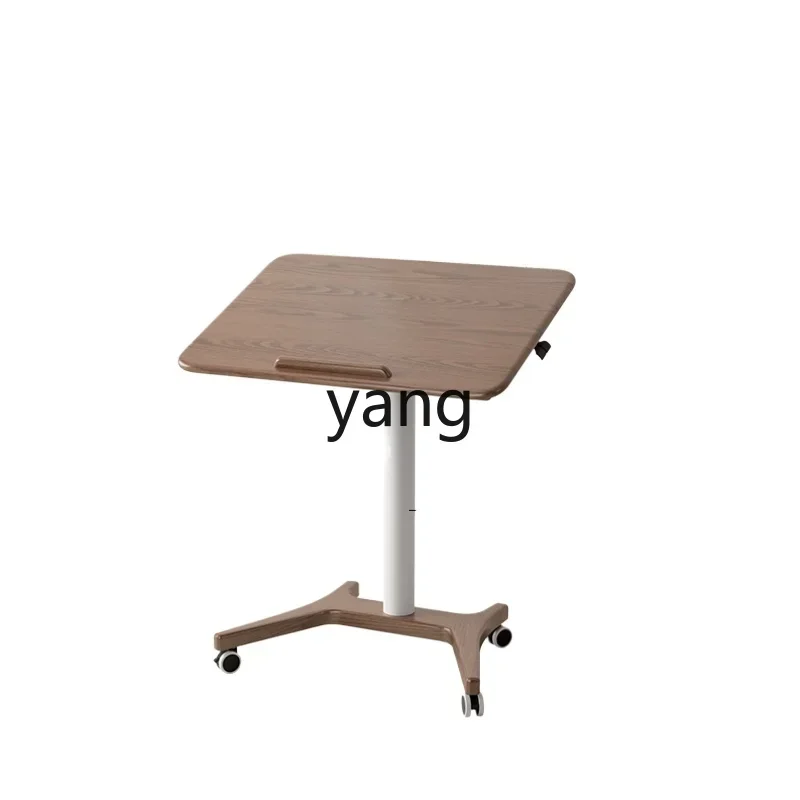 xyy solid wood lifting computer desk foldable movable small apartment bedside home study table