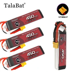 75C 2s 450mAh 7.4V LIPO Battery For RC Helicopter Quadcopter FPV Racing Drone Parts 2S Rechargeable Battery With XT30 Plug
