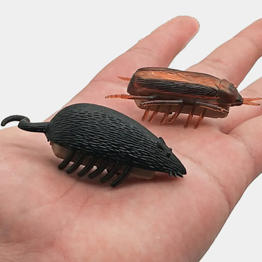 

2 шт., реалистичный электрический таракан, имитация мышей, реквизит для розыгрыша, украшение для Хэллоуина, имитация мышей, поддельный таракан