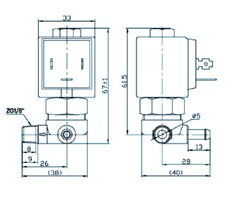 JYZ-4P normalement fermé 3mm N/C 2/2 voies AC 230V G1/8 "6Bar en laiton pompe à vapeur pour fers Philips, vadrouille à vapeur, vêtement vapeur café