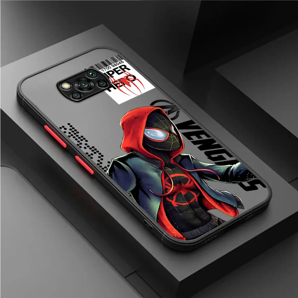 Sipiderman Gwen Case for Xiaomi Poco X4 Pro F3 C50 C51 X4 GT M5 X3 NFC C40 M5s X5 Pro X3 Shockproof Print Marvel Cover