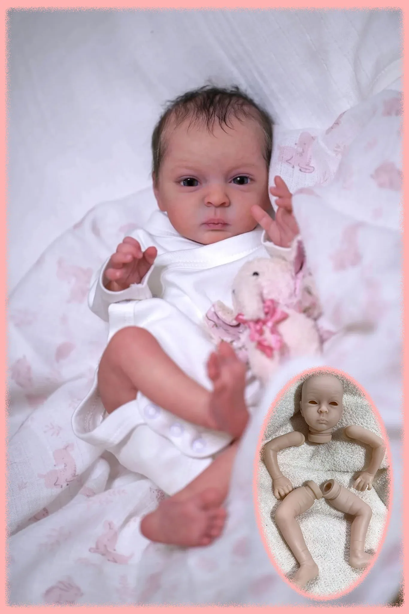 

Новое поступление, 16-дюймовый комплект куклы Maitte Reborn, незавершенный, неокрашенный, пустой, детали куклы «сделай сам», тканевый корпус, случайные глаза, коллекционная художественная кукла