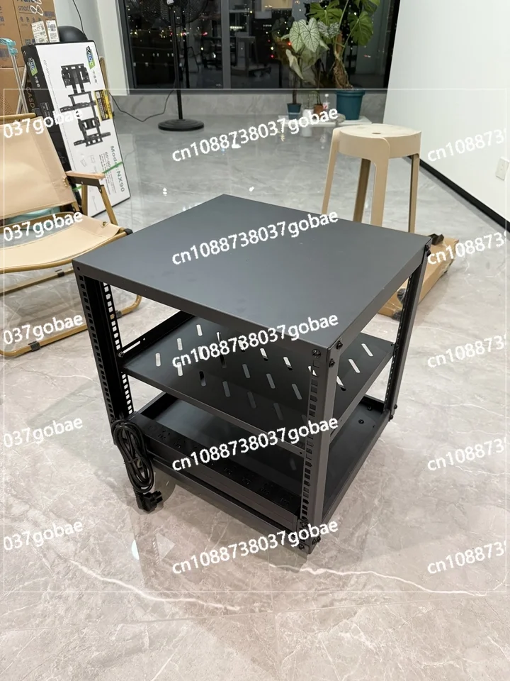 12U 9U Microphone Cabinet Simple Open 19 Inch Mobile Aviation Power Amplifier Audio Rack Equipment Case view 5