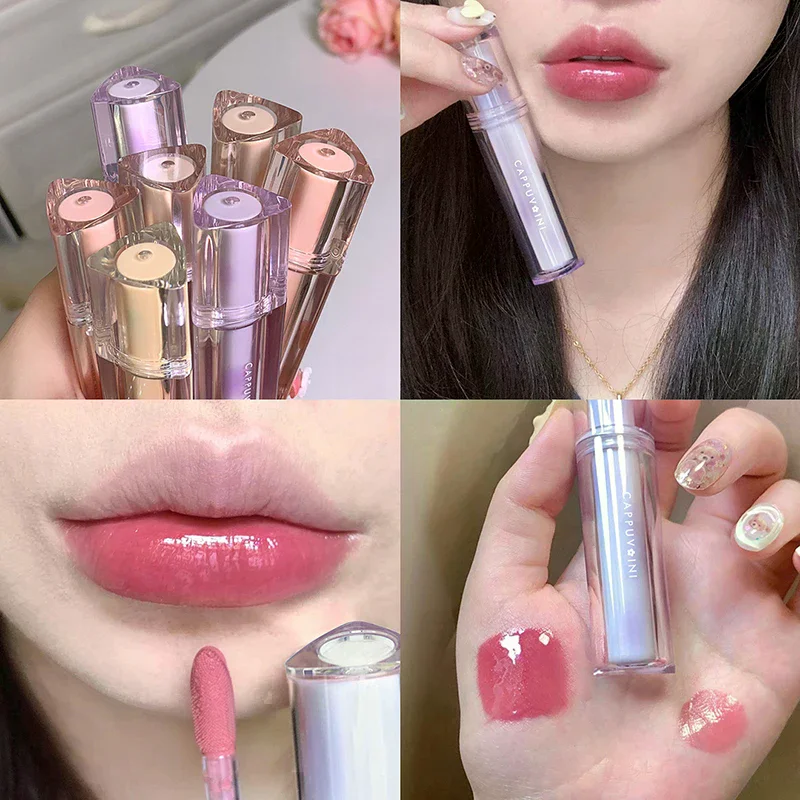 Iced Tea Spiegel Lip Glazuur Waterige Lipgloss Waterdicht Blijvende Transparante Jelly Vloeibare Lipstick Vrouwen Schoonheid Make-up Lip Cosmetische