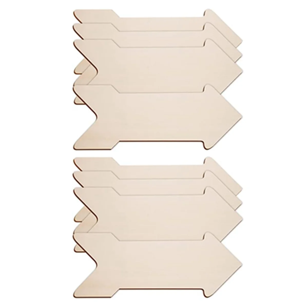

A96Q-8PCS Wooden Shape Cutouts Unfinished Wood Sign Blank Hanging Wooden Plaque Wood Slice