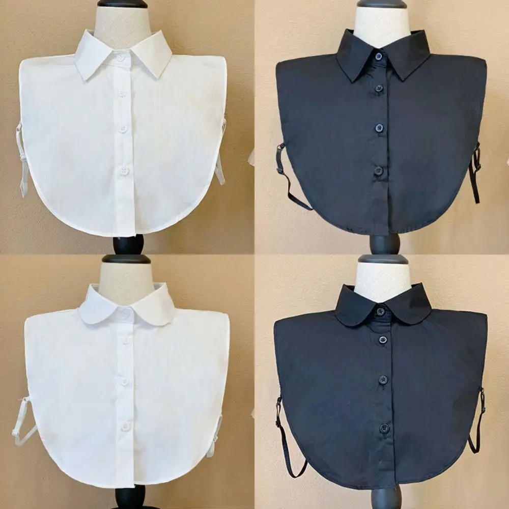 Retro Detachable Fake Collar White Black Lapel Half Shirt Square Collar Sharp Collar Adjustable Neckline Female