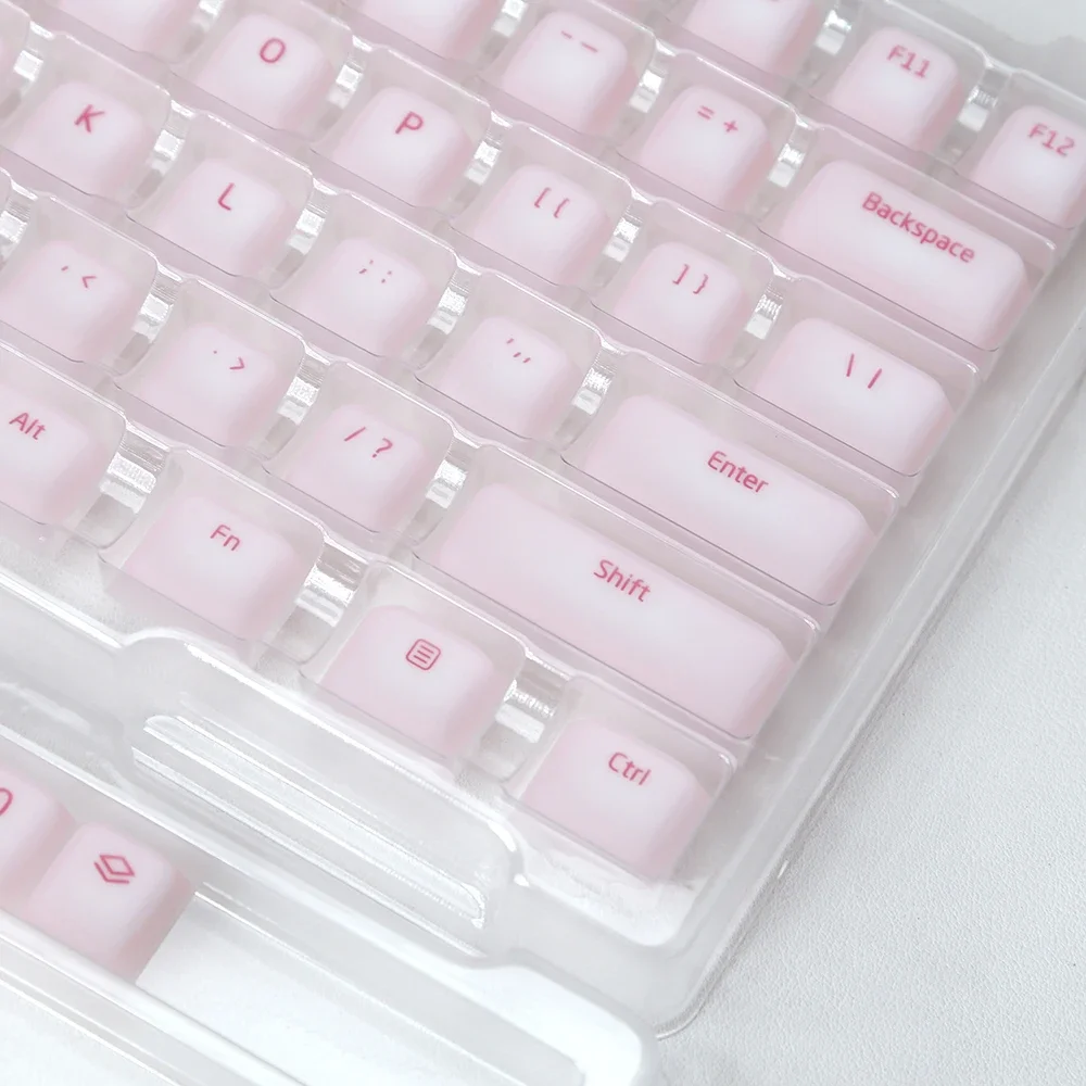 

Silicone keycaps Original jelly pudding Skin-friendly and silent mechanical keyboard cap Sakura pink girl