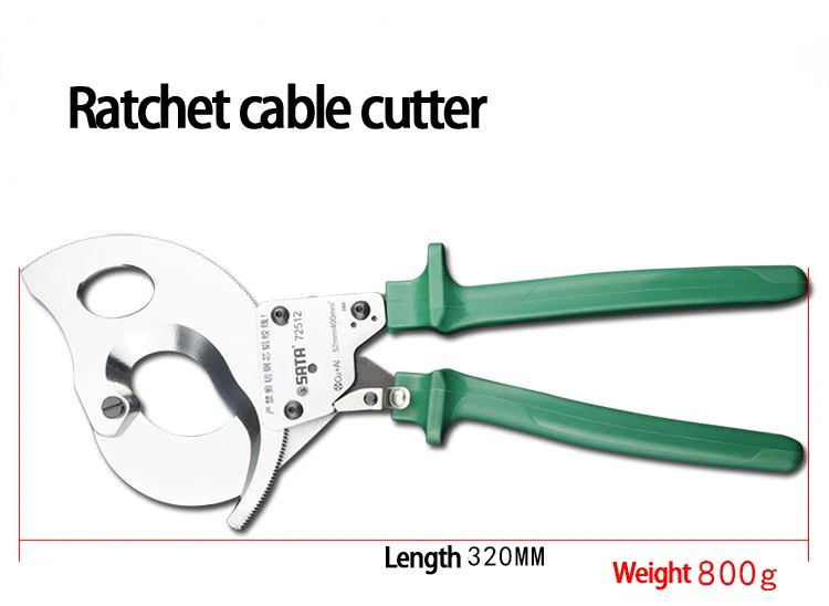 Ratchet manual cable cutter cable pliers wire cutting pliers electrician scissors for cable under 52mm