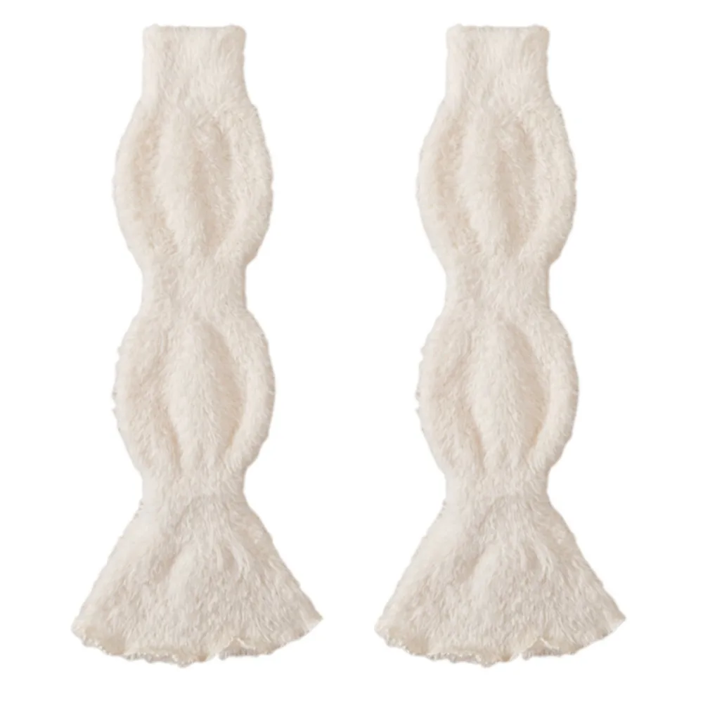 

Pile Socks Y2K Coral Fleece Foot Cover Elastic Sweet Women's Leg Warmers Kawaii Breathable Solid Color Heap Socks Student