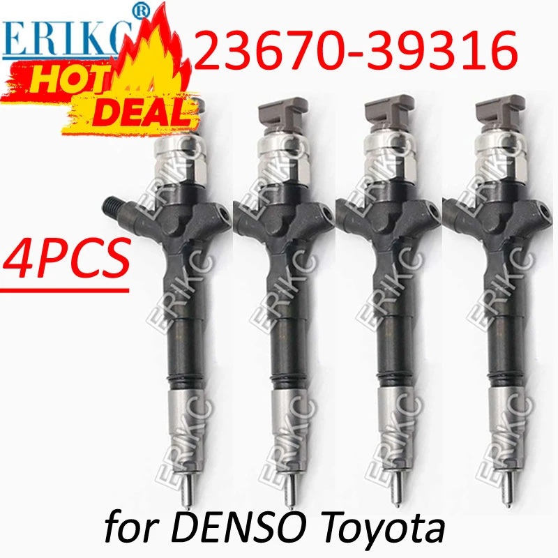 23670-39316 Truck Diesel Parts Injector Set 2367039316 Common Rail Injection Nozzle Assy 23670 39316 for DENSO Toyota Hilux