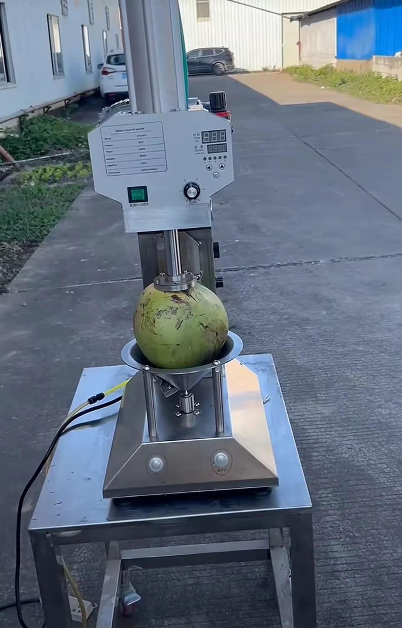 Abridor de coco comercial, perforador Manual, abridor de coco verde con pelado y cortar cuchillo de coco