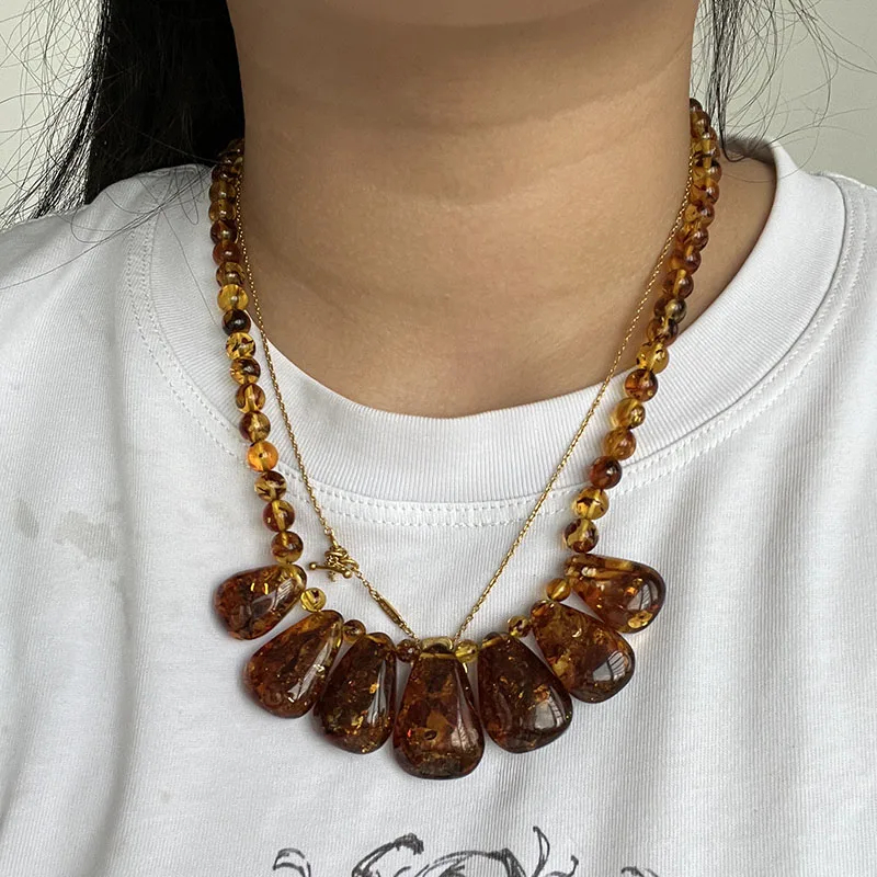 Yoowei Halskette aus 100 % Naturbernstein als Geschenk, europäische baltische Original-Medizinperlen, wunderschöner, einzigartiger Heilschmuck-Lieferant – Detail 6
