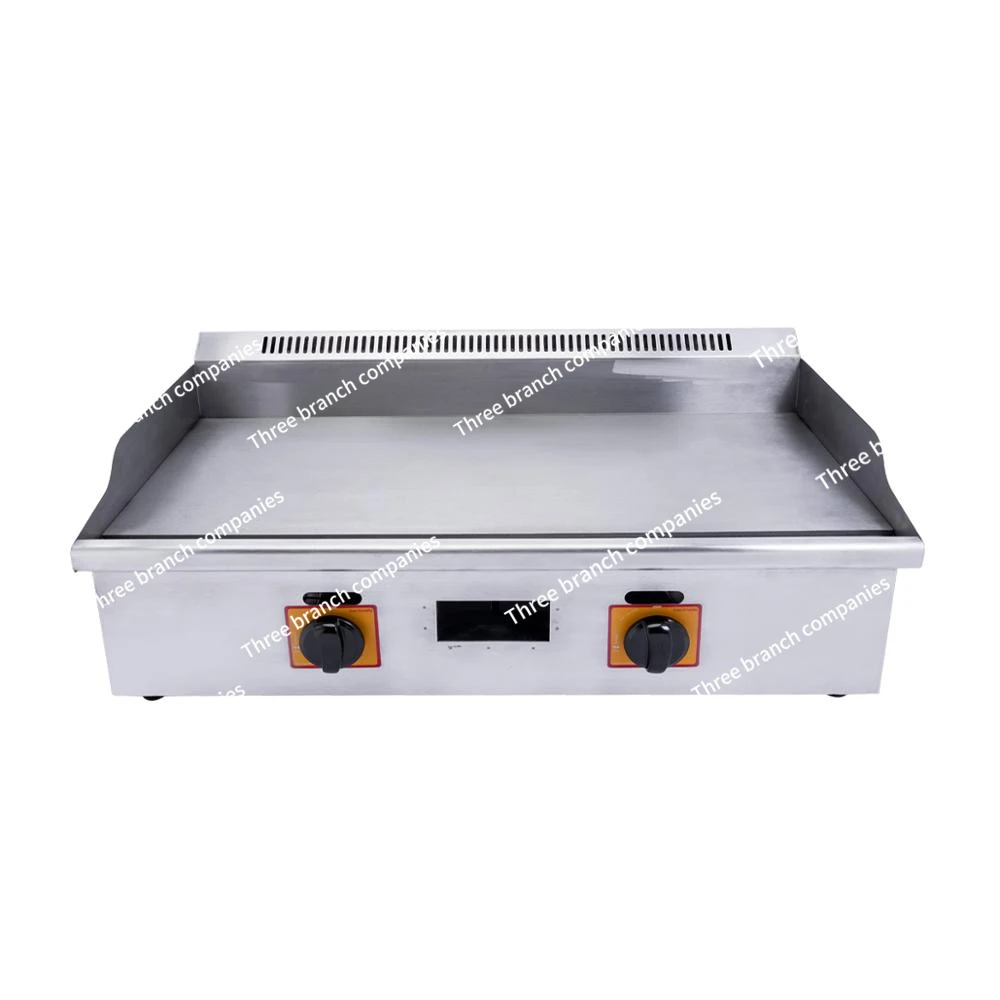 73CM Desktop Stainless Steel Commercial Flat Teppanyaki Gas Grill for Pancake Oven Desktop Hotel Restaurant Catering