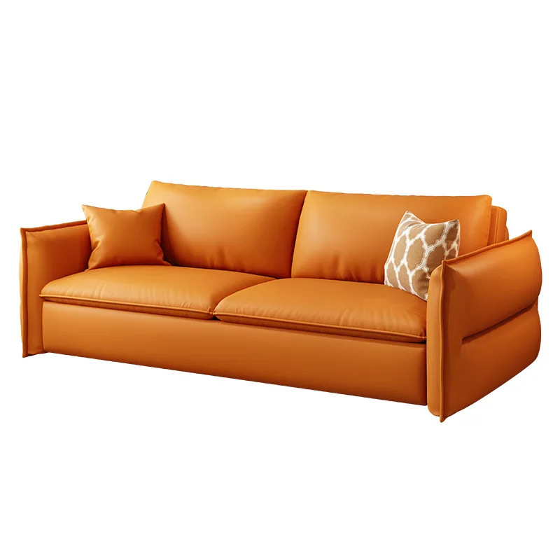 

Cat scratching leather sofa bed, folding dual-use integrated, household small apartment living room, study storage