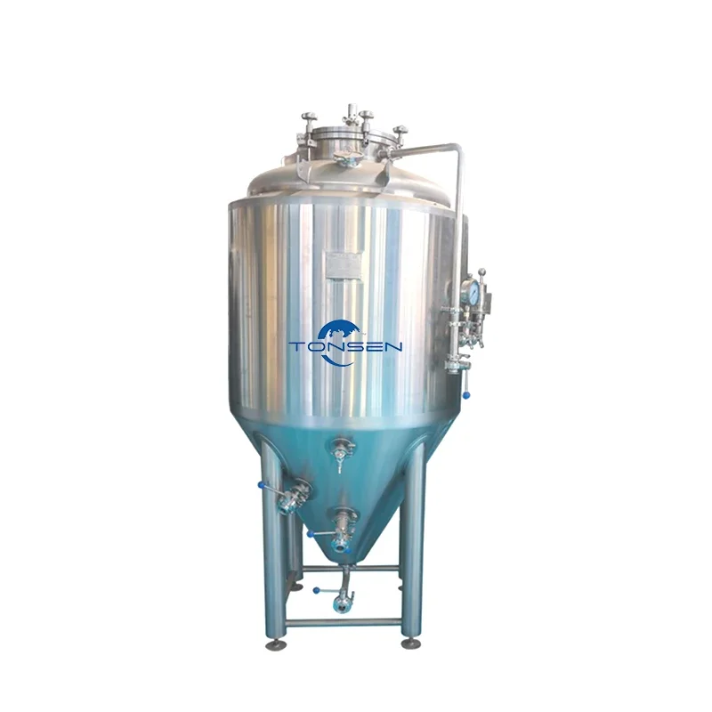 

Tonsen Stainless Steel 100-500L Fermenter Storage Vessel Wine Yogurt Milk Fermentation Tank with Agitator