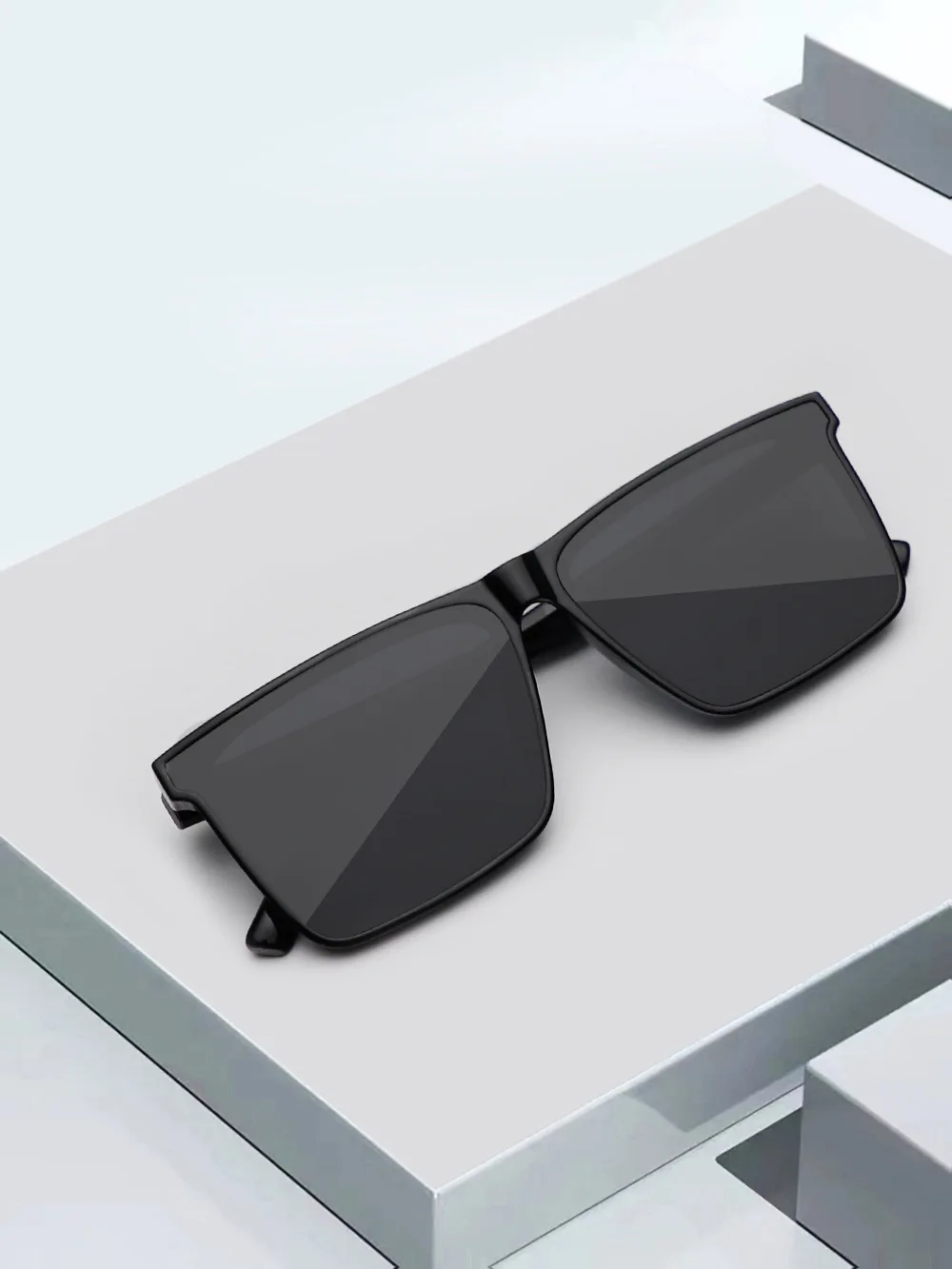 Herrensonnenbrille zum UV-Schutz beim Fahren. 2025 Modische Sonnenbrille mit quadratischem Rahmen im neuen Stil 2050 – Detail 4