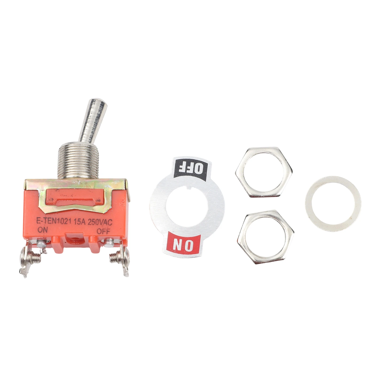 E-TEN1021 SPST Rocker Switch 15A 250V 2 Pin 2 Position On Off for Toggle Switch with Copper Plated Silver Material