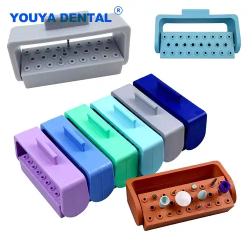 Soporte para fresa Dental con 26 agujeros para archivos Endo, caja de desinfección, caja de conducto radicular endodoncia, herramienta de instrumentos de odontología