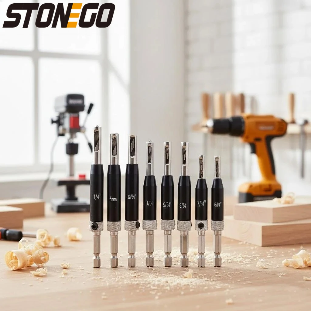 

Self Centering Lock Hinge Drill Bit Set 7 8 15 17mm Stainless Steel Hardware Drawer Guide Kit for Woodworking