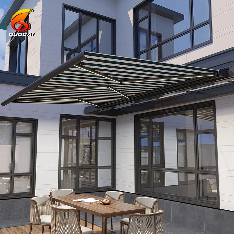 

4x3m Roof Motorized Electric Retractable Waterproof Awnings With Led Light
