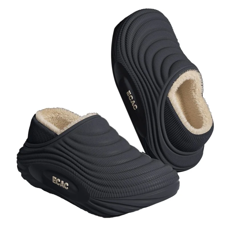 شتاء دافئ وعدم الانزلاق زوجين القطن سحب حقيبة رئيس مقاوم للماء نعال من القطن المنزل أحذية قطنية الرجال والنساء 2025 جديد