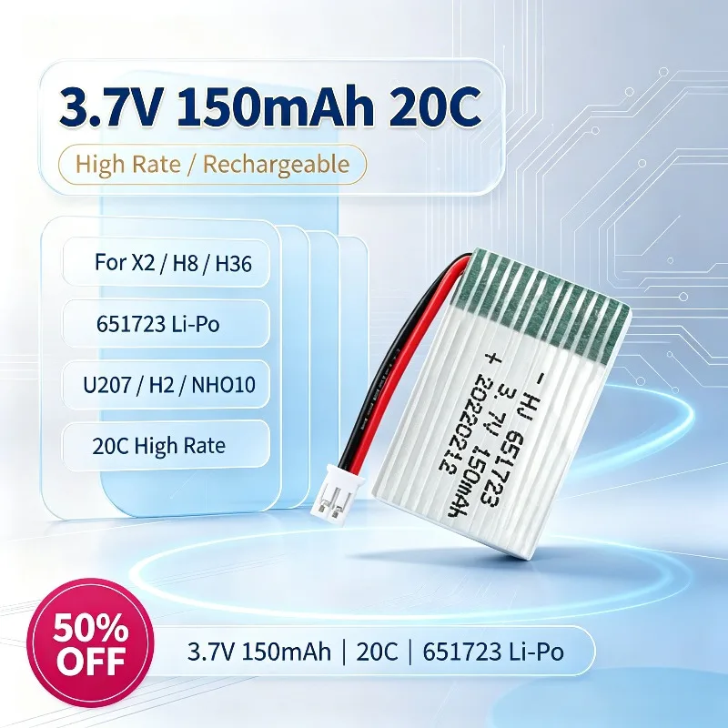 JJRC H36 3.7V 150mAh 30C For E010 E010C E011 E013 F36 NH010 Drones Battery RC Quadcopter Spare Parts 150mah 3.7V LIPO Battery