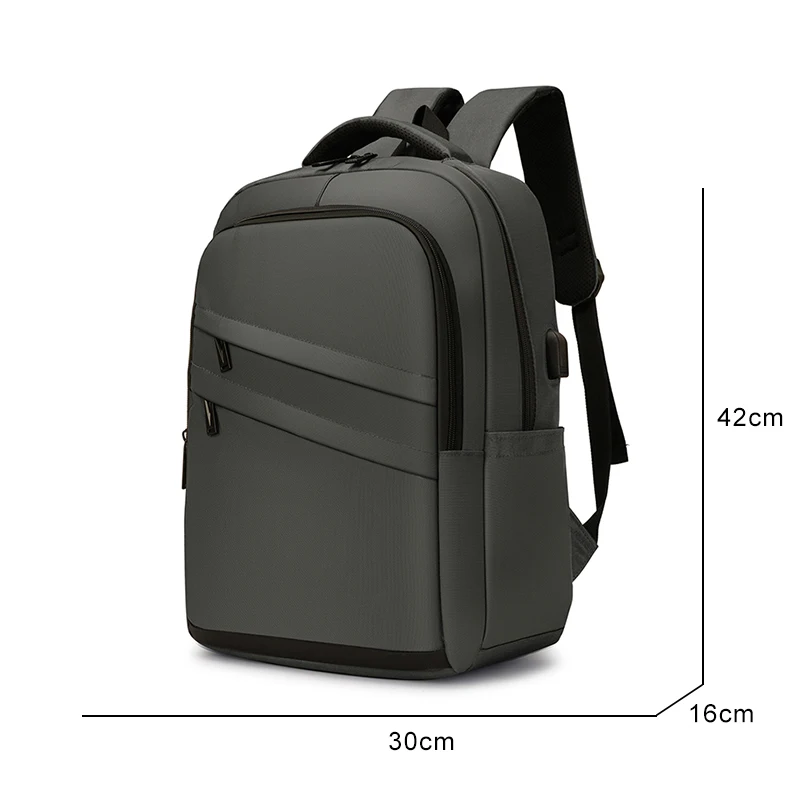 Men's Business Backpack New USB Charging Rucksack For Laptop 15.6 Nylon Waterproof Bag Large Capacity Backbag For Male