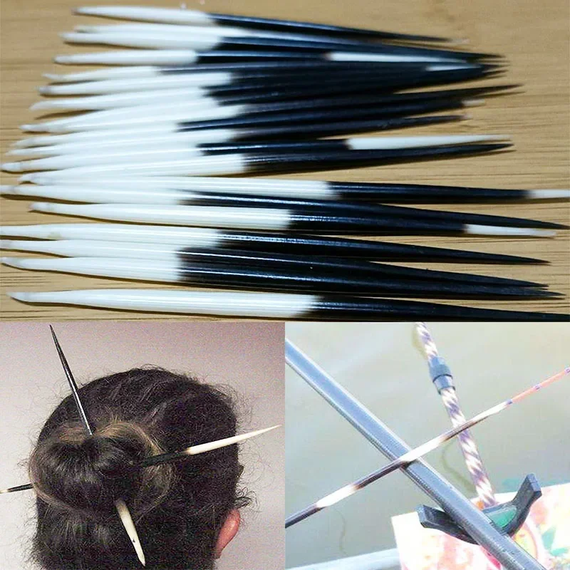 Porcupine Thorn High Quality Fish Float Hair Sticks Accessories Quills Real Porcupine Thorn White Black DIY Quill Buoy Handmade