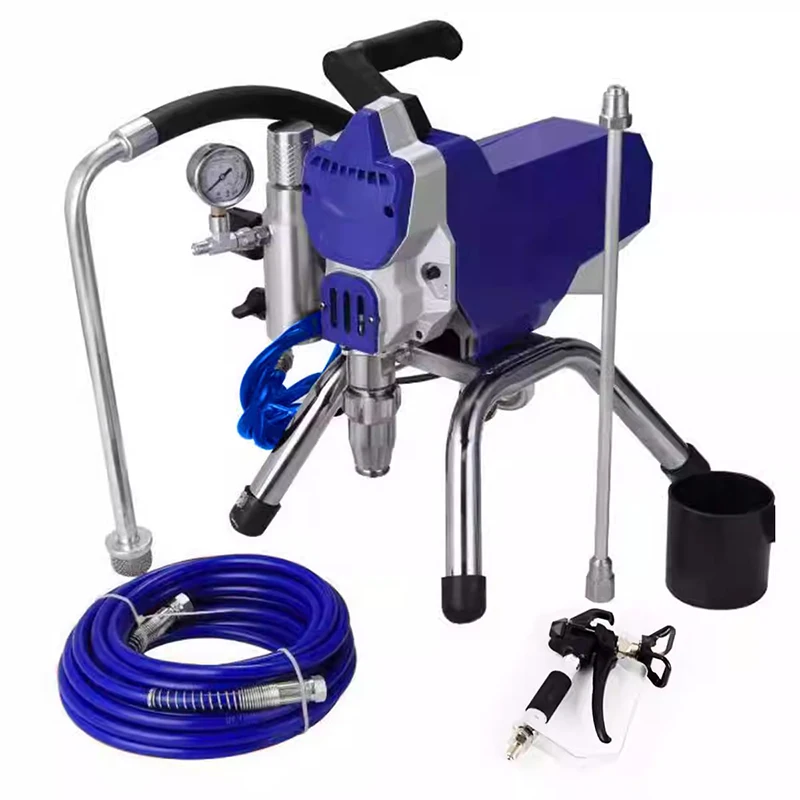 Pulverizador sin aire eléctrico compacto 390 de alta presión, pintura de látex, revestimientos ignífugos impermeables, pulverización de estructuras de acero