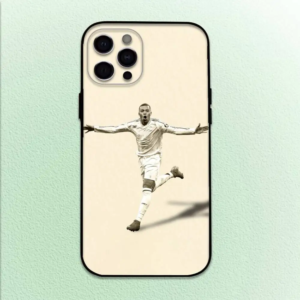 Custodia per telefono Football K-Kylian M-Mbappé 9 per iPhone17,16,15,14,13,12,11 Plus,Pro Max Cover morbida nera
