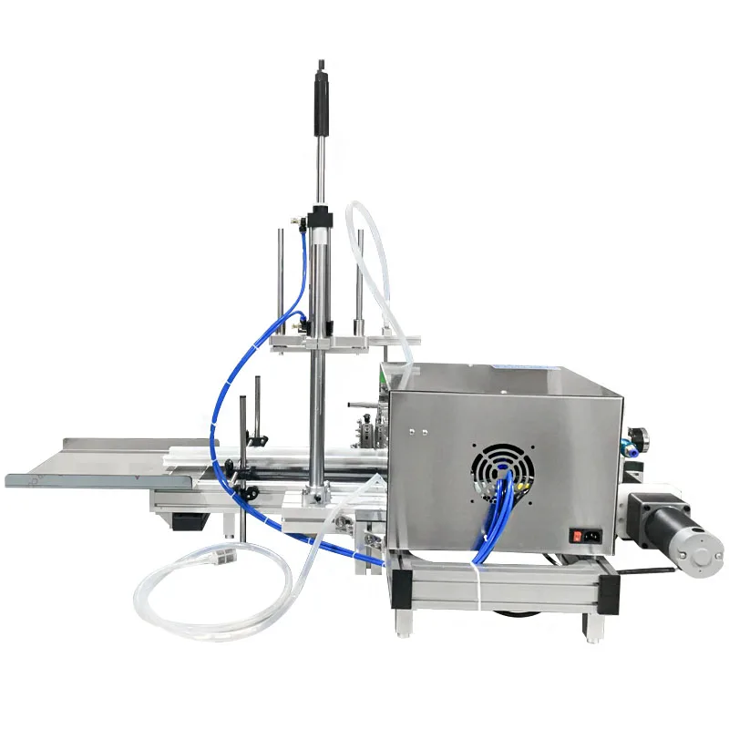 Automatic single-head line belt type conveyor belt filling machine small desk-top liquid quantitative filling and filling machin