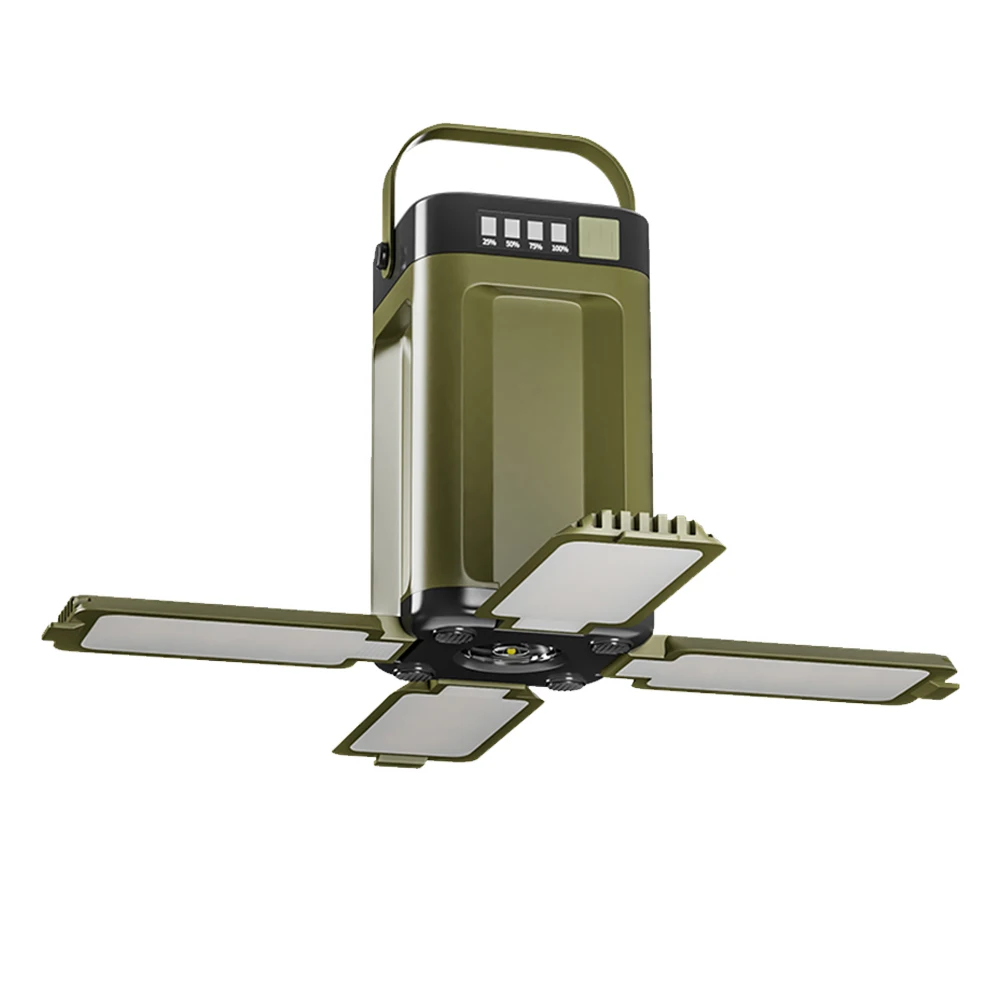 طوي التخييم ضوء قوة البنك فانوس قابل لإعادة الشحن مقاوم للماء مصباح يدوي محمول LED مصباح خيمة للتخييم التنزه الصيد #1