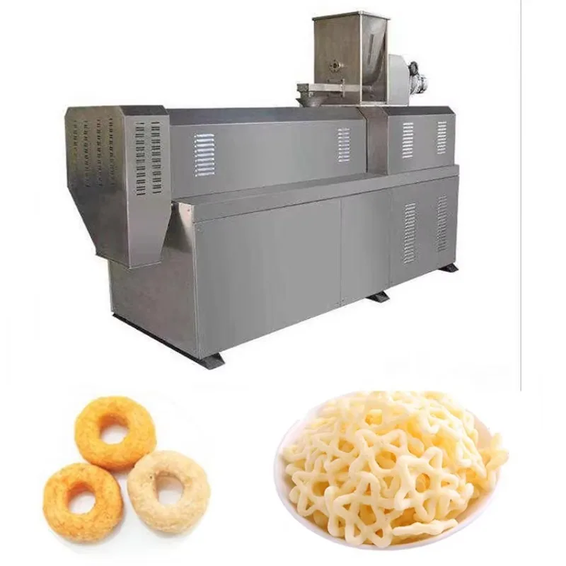 Rice Snacks Food Machine Onion Ring Cheese Ring Puffed Snacks Extruder Making Machine Customized