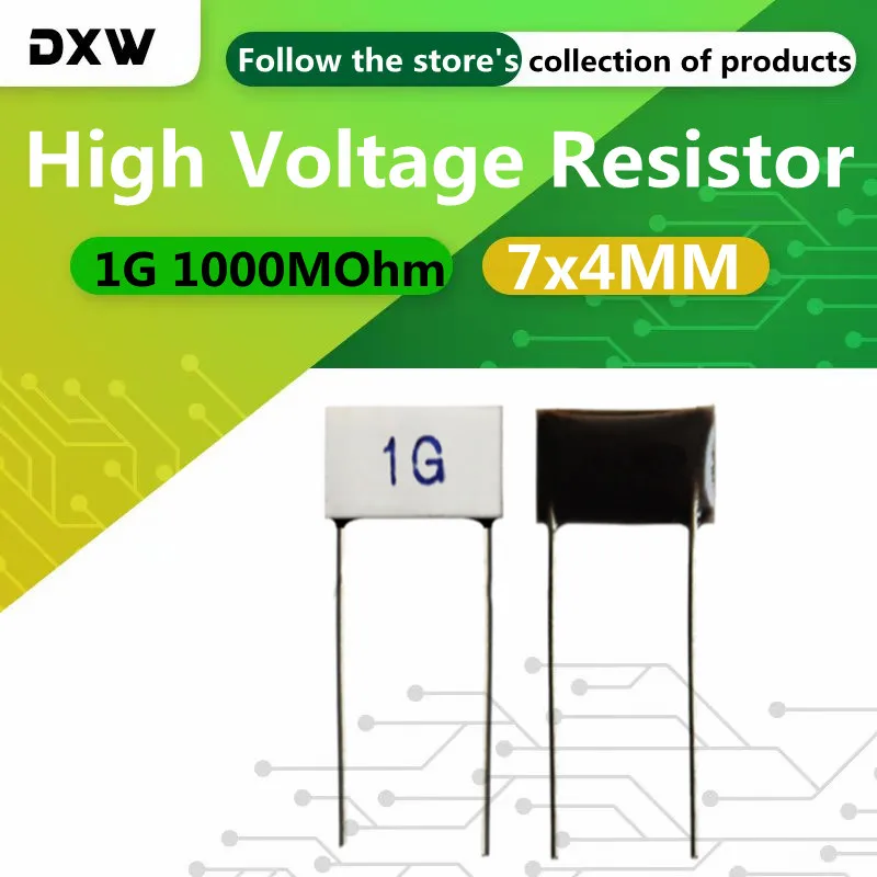 

2PCS/Lot 1G High Voltage Resistor 1000MOhm 7x4mm RI82