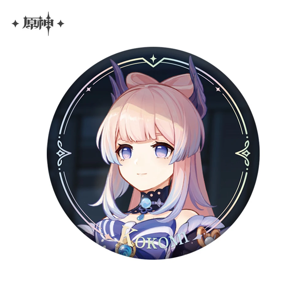 Game Genshin Impact Sangonomiya Kokomi Alhaitham Kaedehara Kazuha Wanderer Cosplay Badge Pin SPTE Tinplate Brooch Prop ﻿