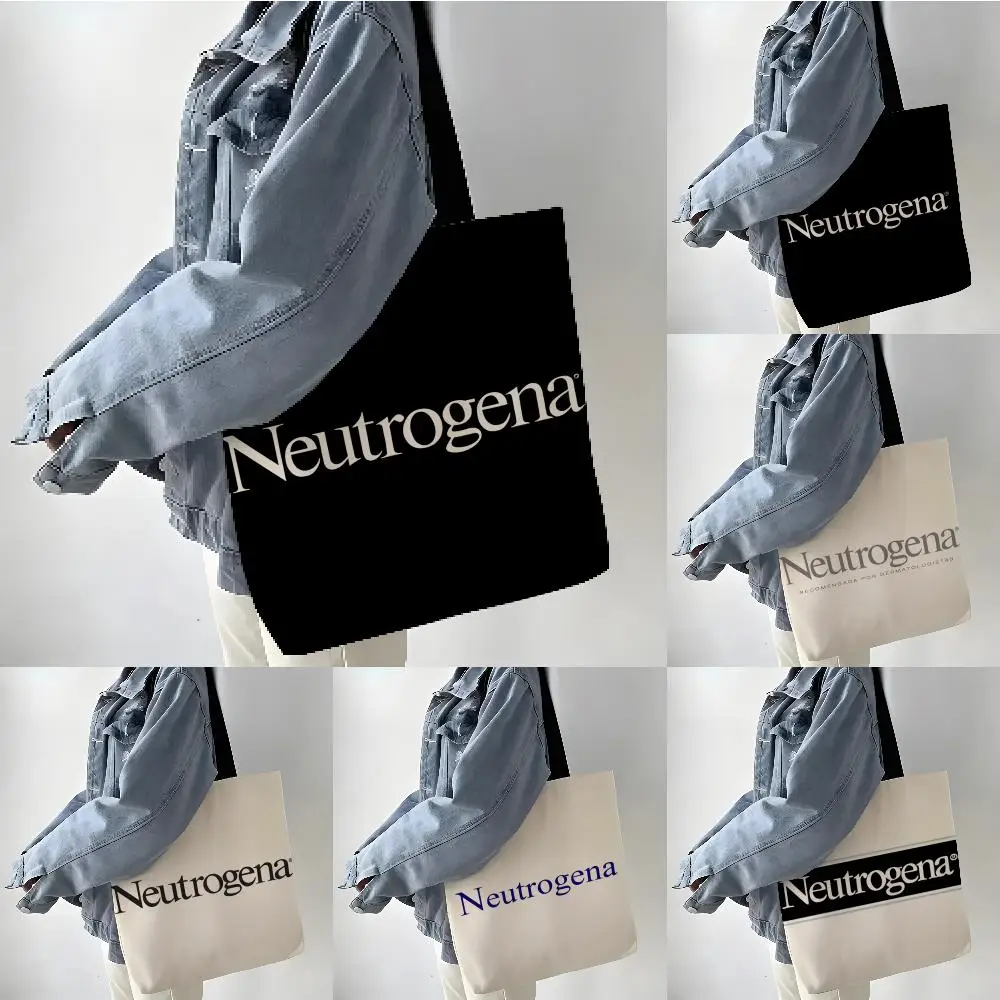 Bolsas de almacenamiento para el cuidado de la piel N-Neutrogena, bolsa de compras de lino, bolsa de almacenamiento reutilizable para la compra, portátil, de gran capacidad