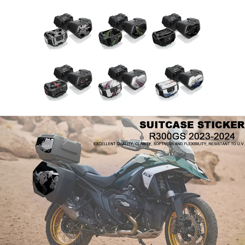 

for BMW R1300GS Motorcycle Suitcase Stickers Protective Decal for R1300GS Option 719 Triple Black Trophy R 1300 GS 2023-2024