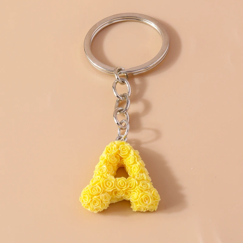 Modische, bunte 26 Buchstaben-Anhänger A-Z für Schlüsselanhänger, Handtaschenanhänger, Schlüsselringe, DIY-Schmuckzubehör für Damen und Herren – Detail 4