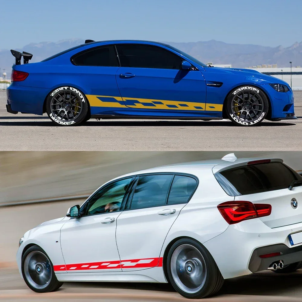 2 stücke Auto Körper Seite Streifen Aufkleber Vinyl Auto Aufkleber Geeignet Für Alle Auto Seite Trim Aufkleber Auto Außen Zubehör