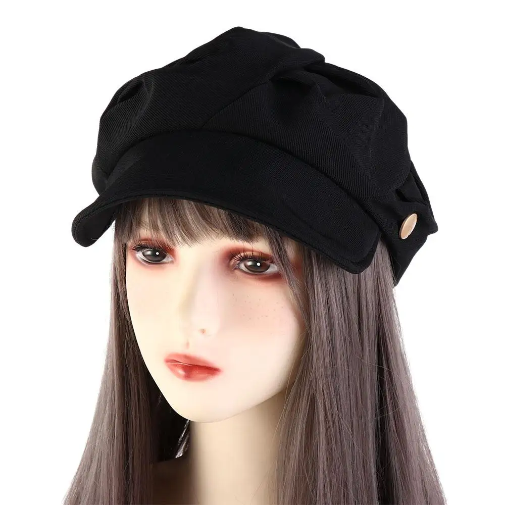 Retro Harajuku Pleated Beret Hat Y2K Octagonal Cap Cloud Painter Hat Painter Hat Artist Hat Pleated Octagonal Cap Driving