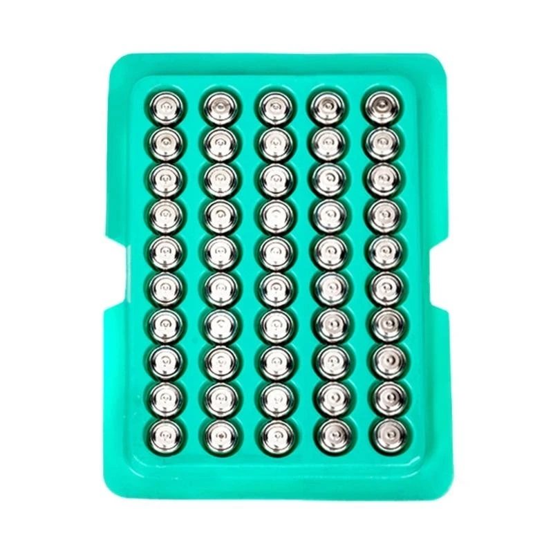 Paquete 50/100 AG13 pila botón LR44 batería botón reproductores MP3 reloj juguete calculadora batería zinc 1,55 V