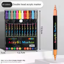 Marqueurs Acryliques Multisupports - Coffret 24 Couleurs