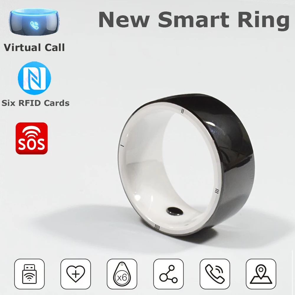 New NFC Smart Ring Virtual Call 6 RFID Cards 128GB Wireless Disk Share Files SOS GPS Answer Call Smartring 2024 For IOS Android